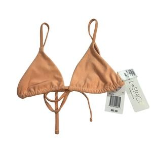 L*Space NWT Terry Brittany Bikini Top Tangy Size Small MSRP $92‎
